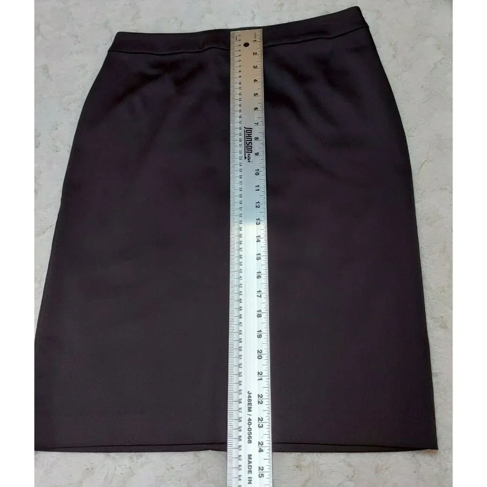 Tadashi Shoji Womens Size 10 Solid Black Career Pencil Skirt Made in USA